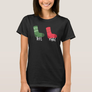 Mismatched Socks Left Right Cute Funny T-Shirt