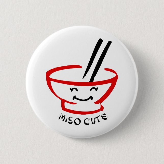 Miso Cute 6 Cm Round Badge (Front)