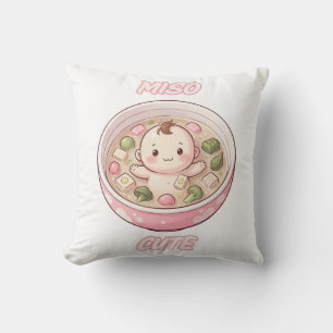 Miso Cute Baby Print Whimsical Nursery Art Cushion