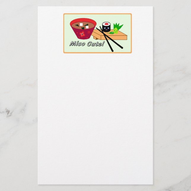 Miso Cute Sushi Stationary Stationery (Front)