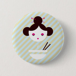 Miso girl 6 cm round badge