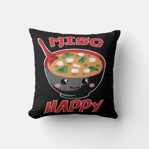 Miso Happy Funny Food Kawaii Cushion