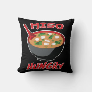 Miso Hungry Funny Food Kawaii Cushion