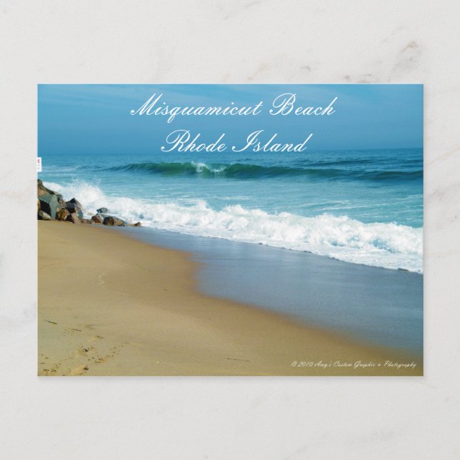 Misquamicut Beach Rhode Island Postcard (Front)