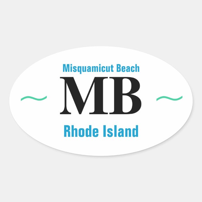 MISQUAMICUT BEACH stickers (4) (Front)