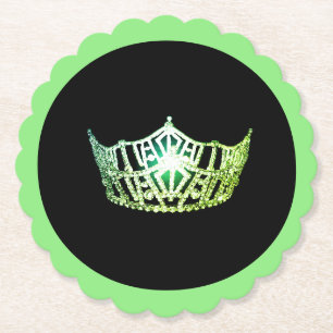 Miss America Apple Crown Sclpd Paper Coasters
