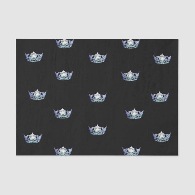 Miss America Baby Blue Crown Tissue Paper (Front)