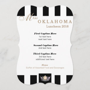 Miss America Black Stripe Luncheon Program Card