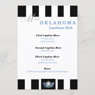 Miss America Black Stripe Luncheon Program Card