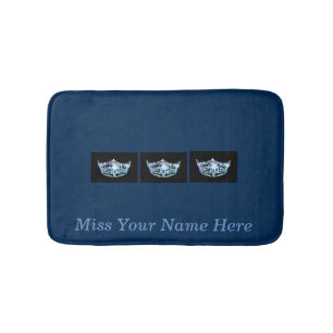 Miss America Blue Crown Bath Mat