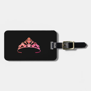 Miss America Coral Pink Tiara Luggage Tag