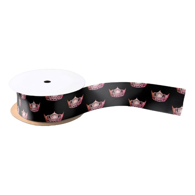 Miss America Coral-Salmon Crown Satin Ribbon (Spool)