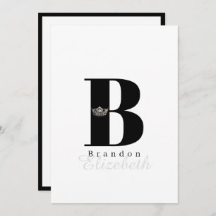 Miss America Crown Flat Note Cards-Sky Black Card