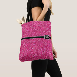 Miss America Crown Pageant Faux Glitter Tote Bag