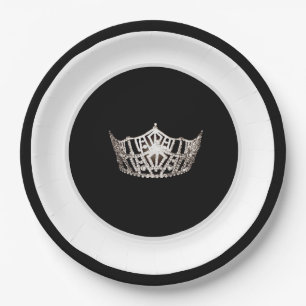 Miss America Crown Pageant Party Paper Plate