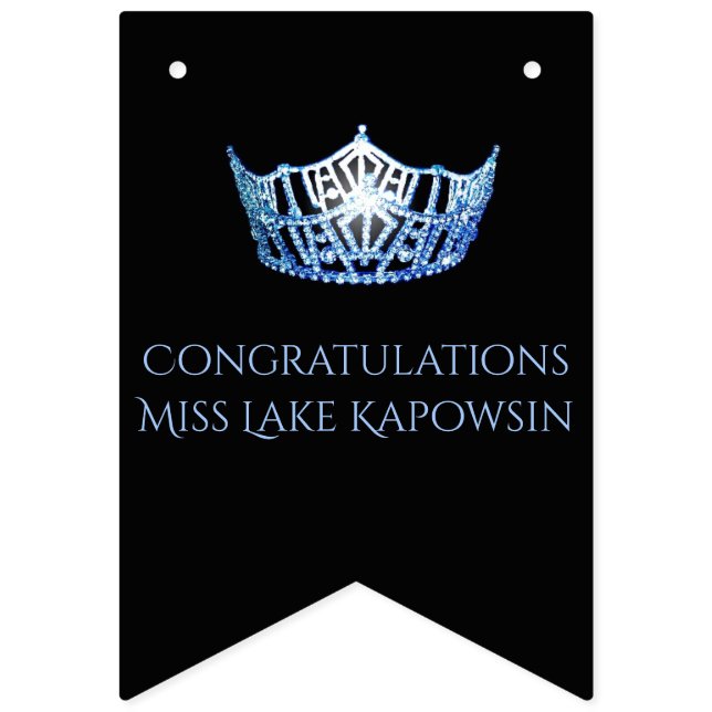 Miss America Crown Party Bunting Banner (First Flag)