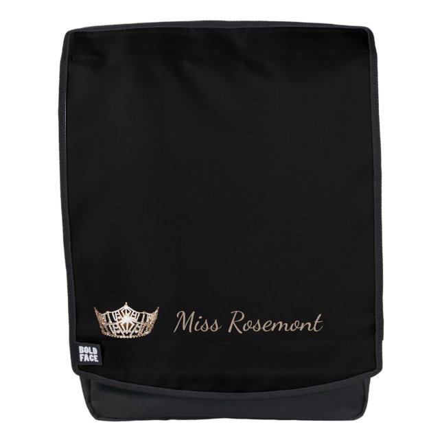 Miss America Crown Personalised Bold Face Backpack (Front)
