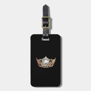 Miss America Gold Crown Luggage Tag-Vertical Tag