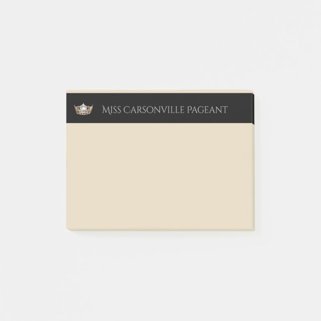 Miss America Gold Crown & Name Post-it-Notes Post-it Notes (Front)