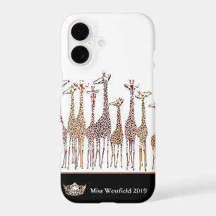 Miss America Gold Crown Phone Cases-Giraffes