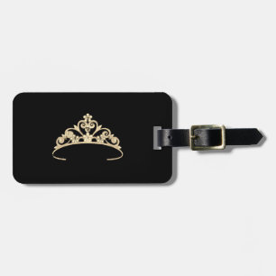 Miss America Gold Tiara Luggage Tag