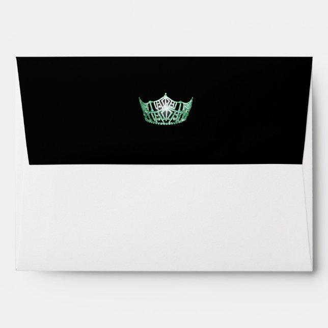 Miss America Green Crown Envelope (Back (Top Flap))