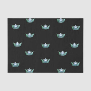 Miss America Green Crown Tissue Paper