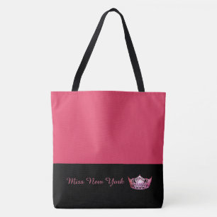 Miss America Hot Pink Crown Tote Bag- Geranium