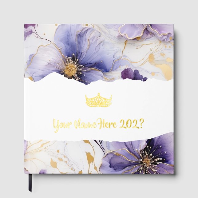 Miss. America Like Crown Foil Scrapbook  Guest Book (Front)