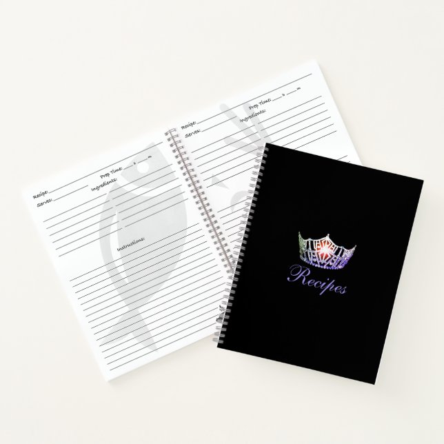 Miss America Multi Crown Custom Recipe Notebook (Inside)