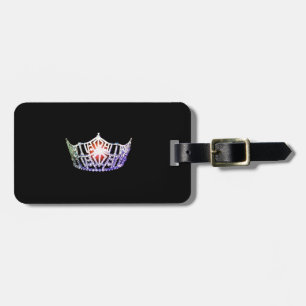 Miss America Multi Silver Crown Luggage Tag