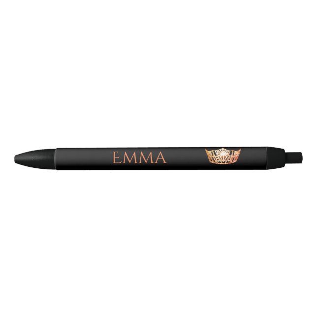 Miss America Orange Crown Custom Ink Pen (Front)