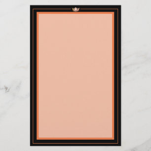 Miss America Orange Crown Stationery Paper