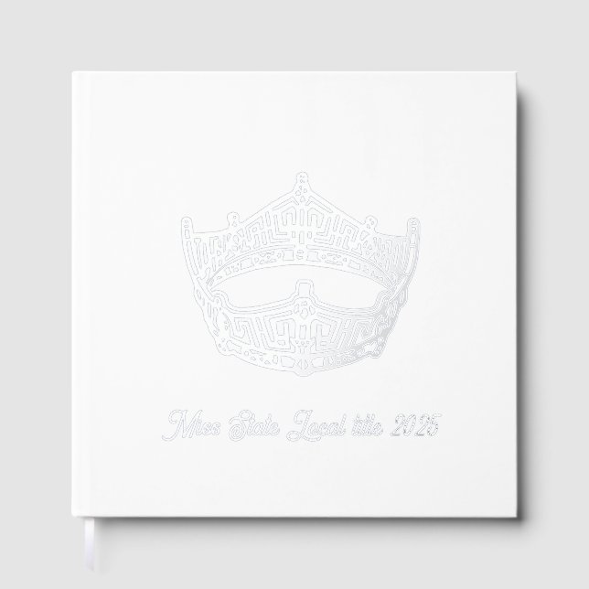 Miss America Pageant Crown Foil Scrapbook Foil  Guest Book (Front)