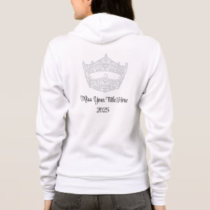 Miss America Pageant Style Crown Hoodie