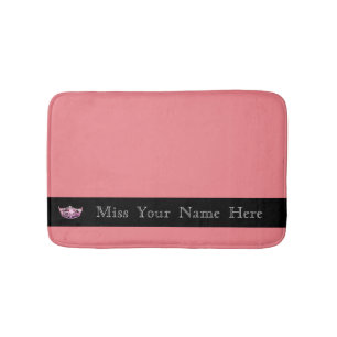 Miss America Pink Crown Bath Mat