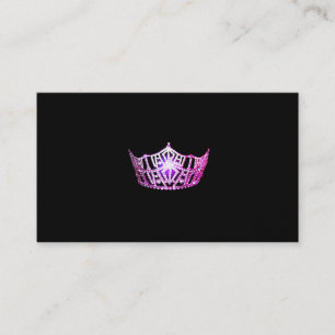 Miss America Pink Crown Business Cards