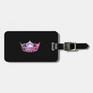 Miss America Pink Crown Luggage Tag