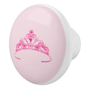 Miss America Princess Crown Ceramic Cabinet Knob