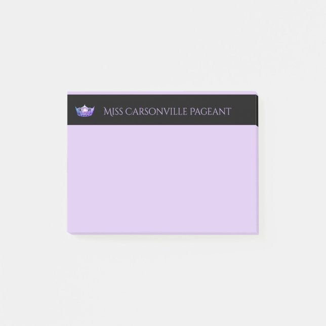 Miss America Purple Crown & Name Post-it-Notes Post-it Notes (Front)
