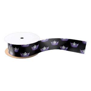 Miss America Purple Crown Satin Ribbon