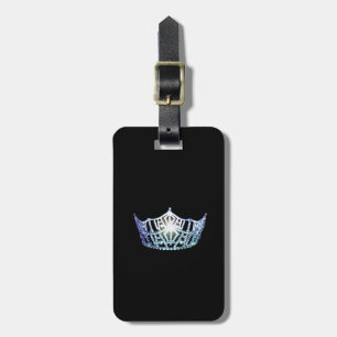 Miss America PWDR Blue Crown Luggage Tag-Vertical Tag