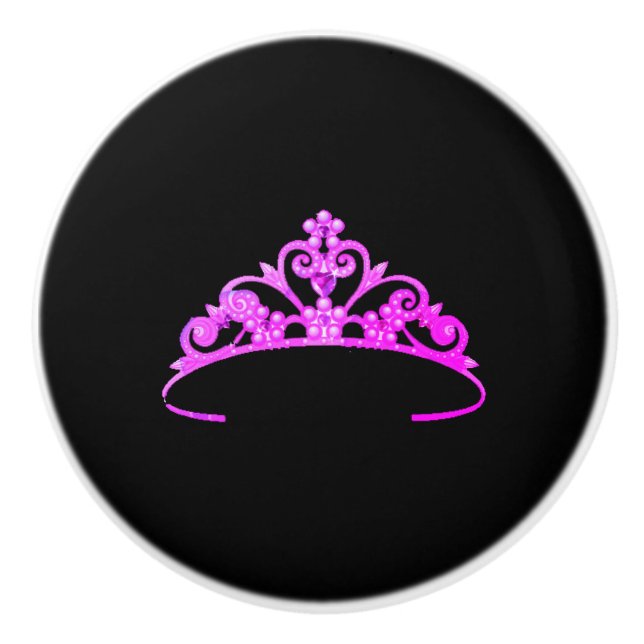 Miss America Rodeo USA Crown Ceramic Cabinet Knob (Front)