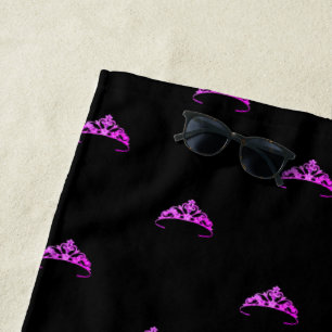 Miss America Rodeo USA Tiara Crown Beach Towel