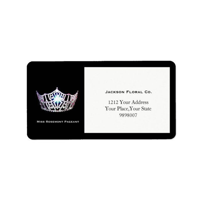 Miss America Silver Crown Address Labels (Front)