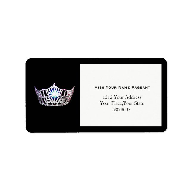 Miss America Silver Crown Address Labels (Front)