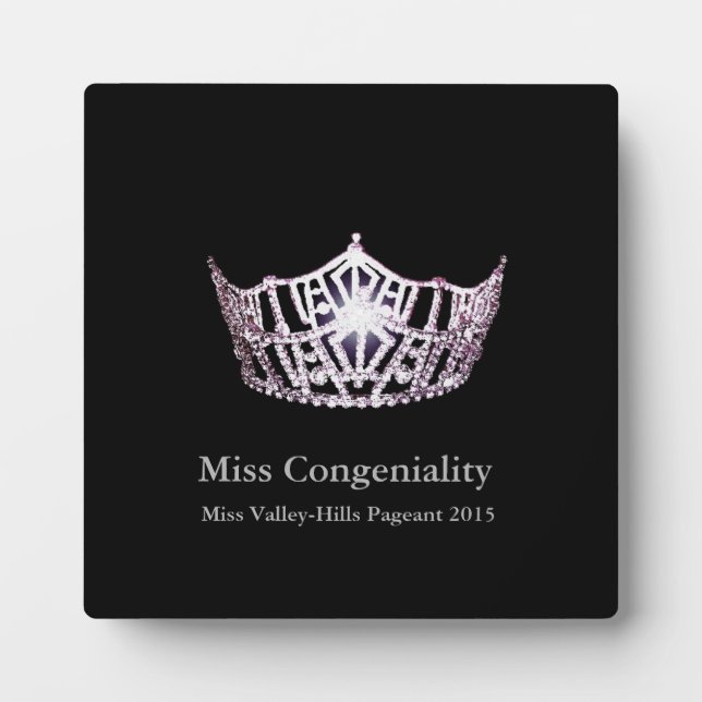 Miss America Silver Crown Awards Plaque (Front)