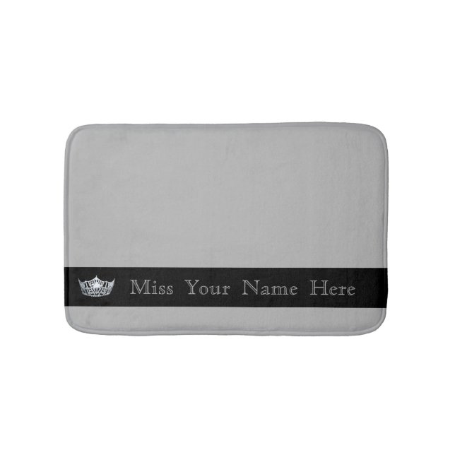 Miss America Silver Crown Bath Mat (Front)