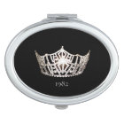 Miss America Silver Crown Compact Mirror-Date