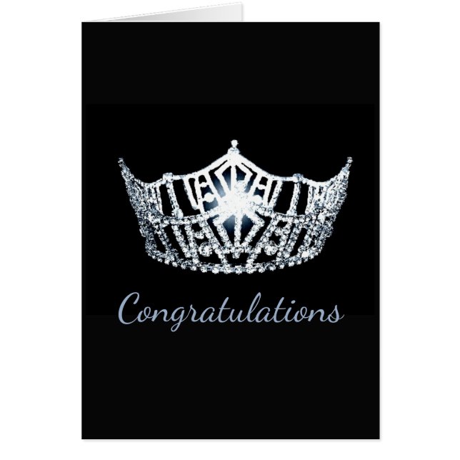 Miss America Silver Crown Greeting Card-Well Done (Front)
